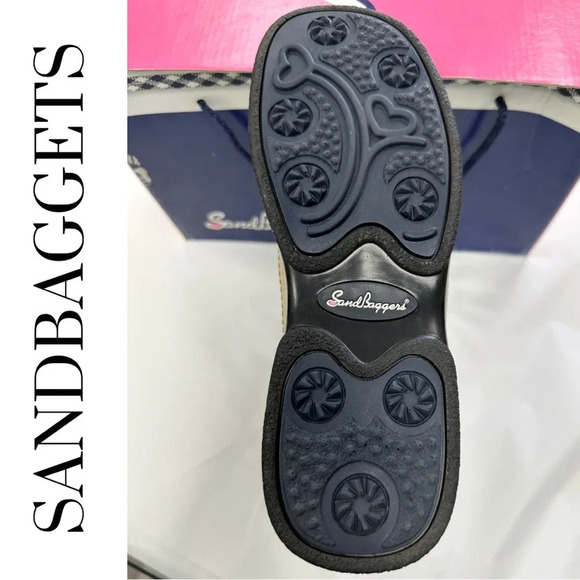 Sandbaggers Lucy Women’s Golf Sandal Color Champagne Velcro Closure Size 8 - Picture 4 of 5
